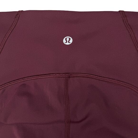 LULULEMON Train Times Crop 17" Size 4 Garnet - Picture 7 of 8